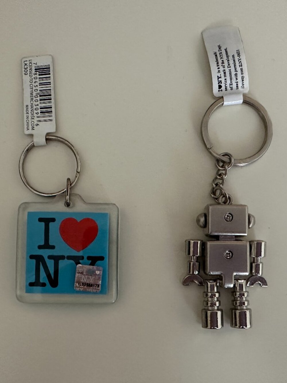 I Love NY keychains